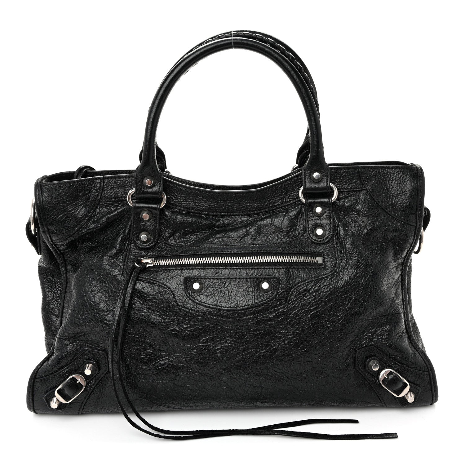 Balenciaga Agneau Arena Silver Hardware Medium Le City Black 1 of 10