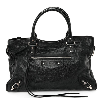 Balenciaga Agneau Arena Silver Hardware Medium Le City Black 1 of 10