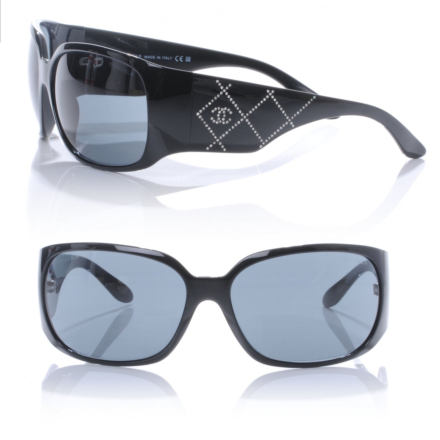 Chanel Crystal CC Logo Sunglasses 5080 B Black 1 of 4