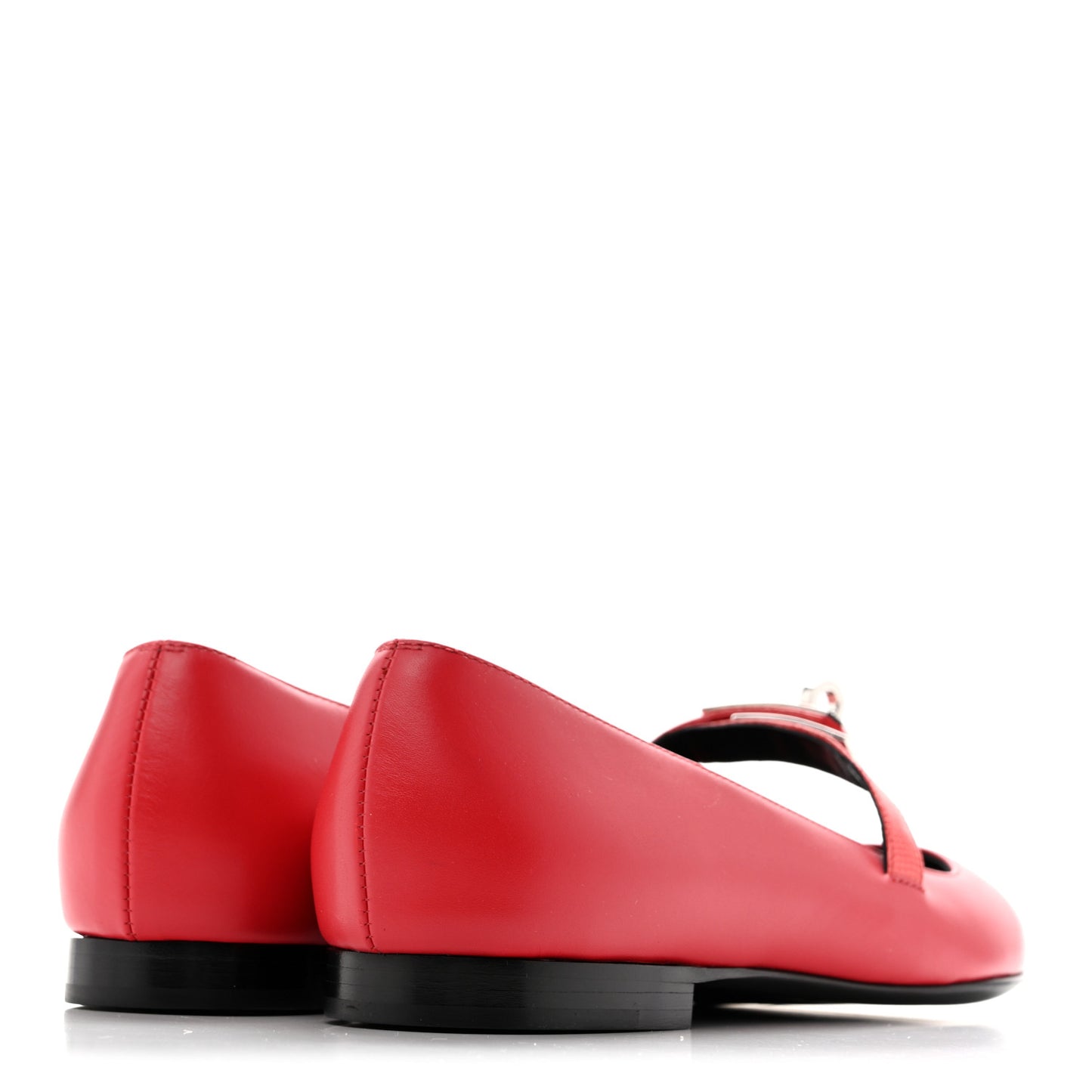 Lizard Calfskin Brillante Kelly Ballet Flat  38 Rouge Vif