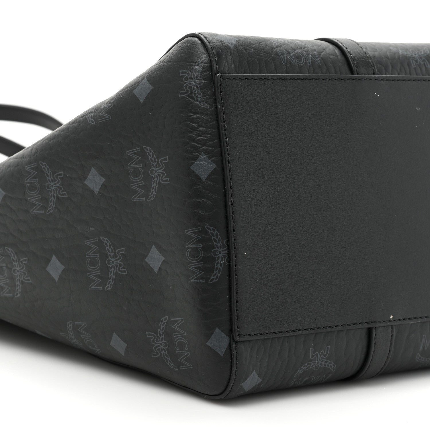 MCM Visetos Toni Shopper Tote Black 9 of 10