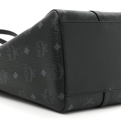 MCM Visetos Toni Shopper Tote Black 9 of 10
