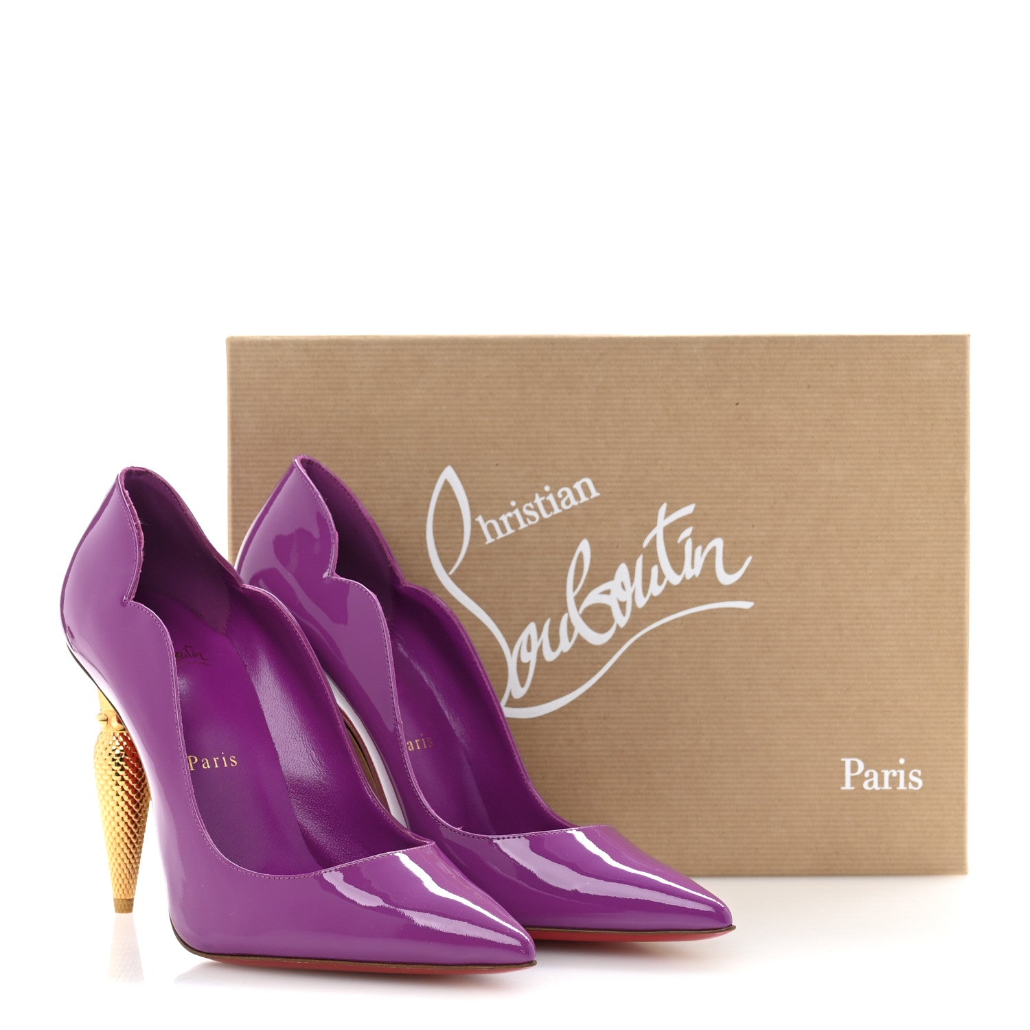 Christian Louboutin Patent LipChick 100 Pumps 38 Kismet 10 of 10