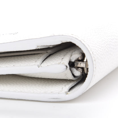 Saint Laurent Grain De Poudre Continental Wallet White 9 of 10
