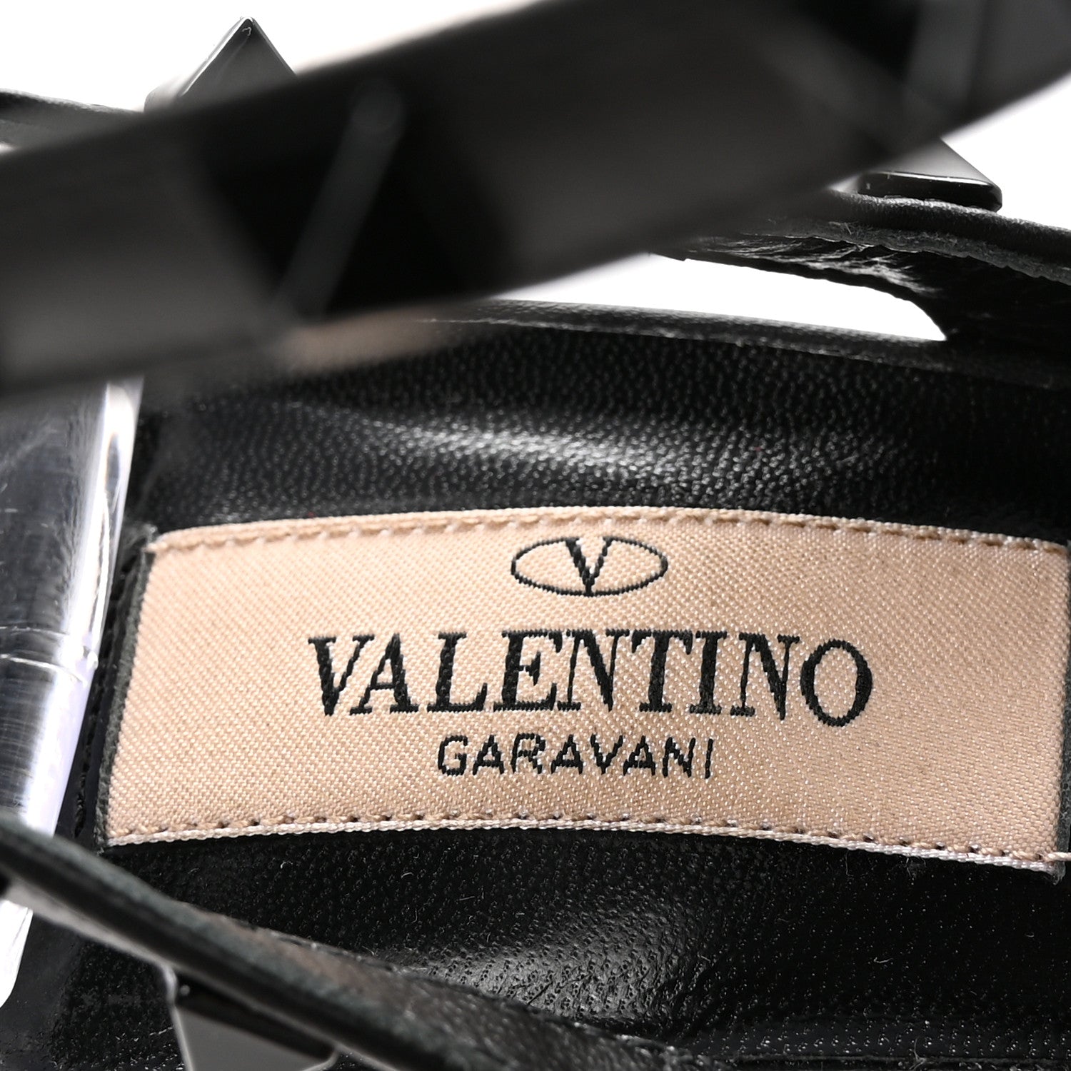 Valentino Garavani Calfskin Nappa Monochrome Rockstud Ankle Strap 100mm Pumps 36.5 Black 8 of 10