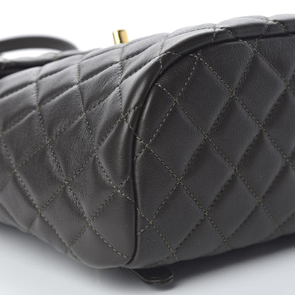 Chanel Calfskin Quilted Mini Urban Spirit Backpack Dark Brown 9 of 10