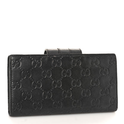 Gucci Guccissima Ladies Web Long Wallet Black 3 of 10