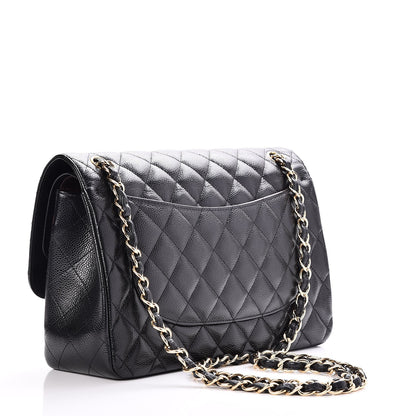 Chanel Caviar Quilted Jumbo Double Flap Black 4 of 8