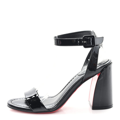 Christian Louboutin Patent Miss Sabina 85 Sandals 37.5 Black 1 of 9