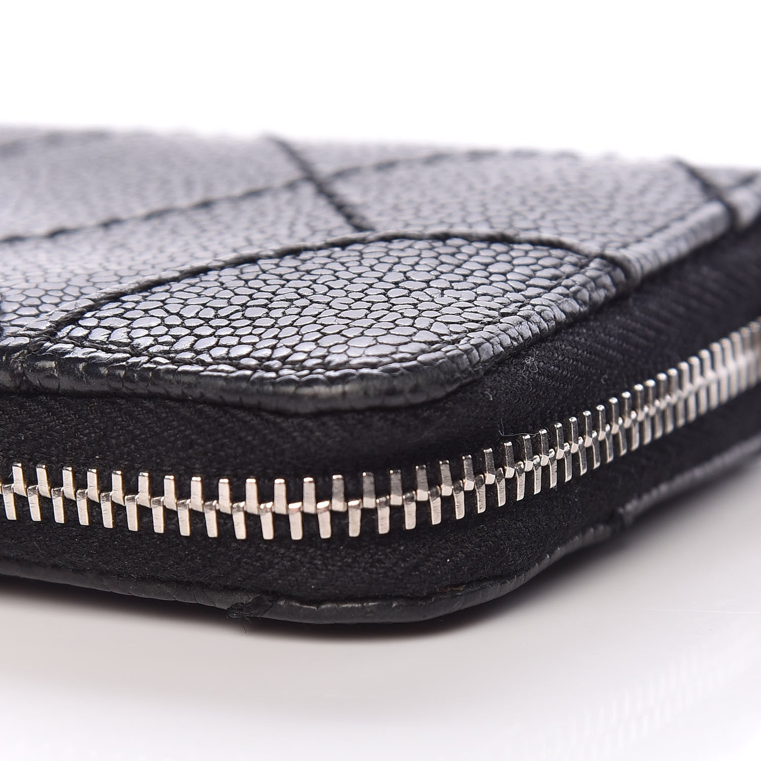 Chanel Caviar Outdoor Ligne Zip Coin Purse Wallet Black 12 of 14