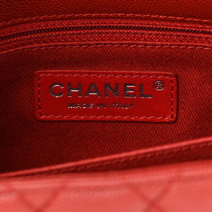 Chanel Caviar Quilted Mini Coco Handle Flap Red 6 of 13