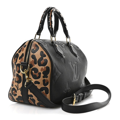 Louis Vuitton Empreinte Monogram Giant Wild At Heart Speedy Bandouliere 25 Black 3 of 9