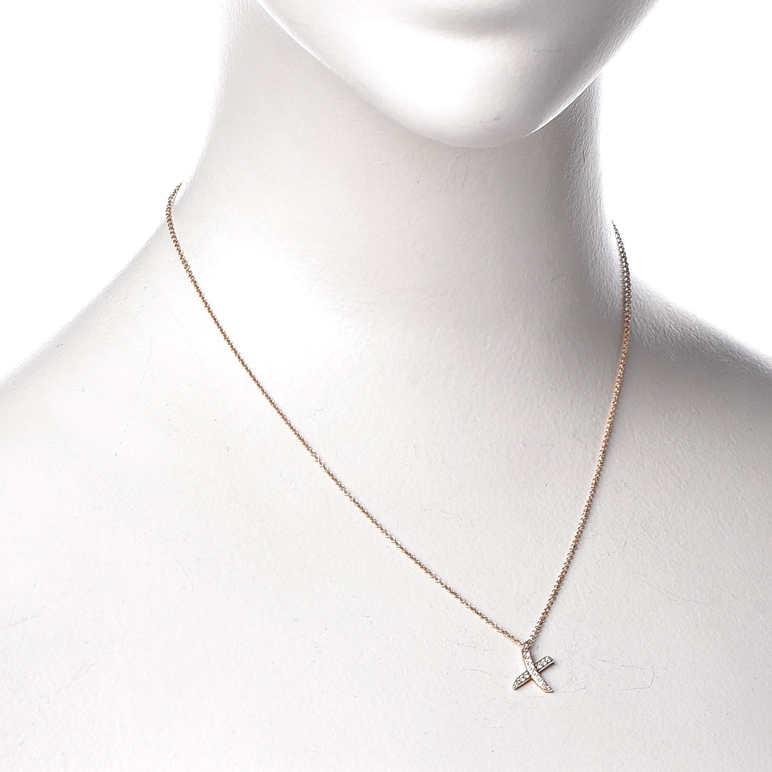 Tiffany 18K Yellow Gold Diamond Paloma Picasso Graffiti X Pendant Necklace 2 of 6