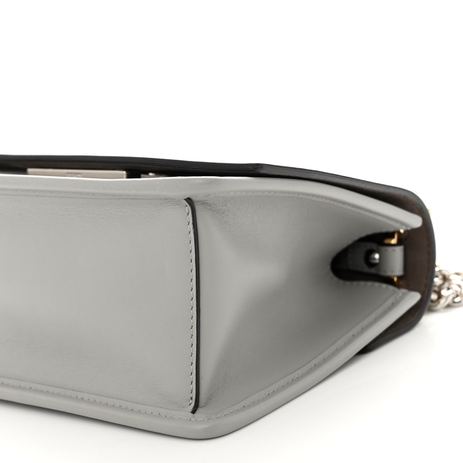 Fendi Vitello Century Opaco F is Fendi Small Kan I Shoulder Bag Grigio Perla 10 of 10