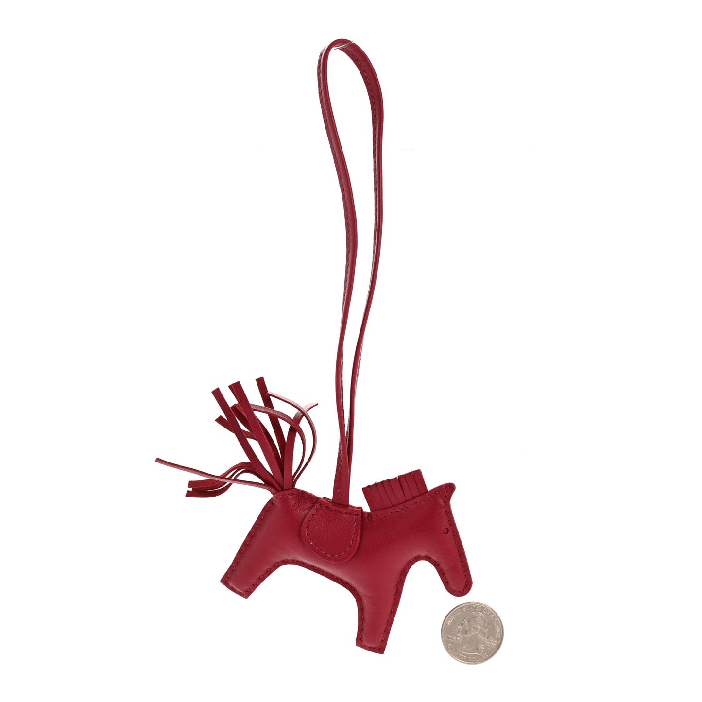 Milo Lambskin Grigri Rodeo Horse Bag Charm PM Rubis