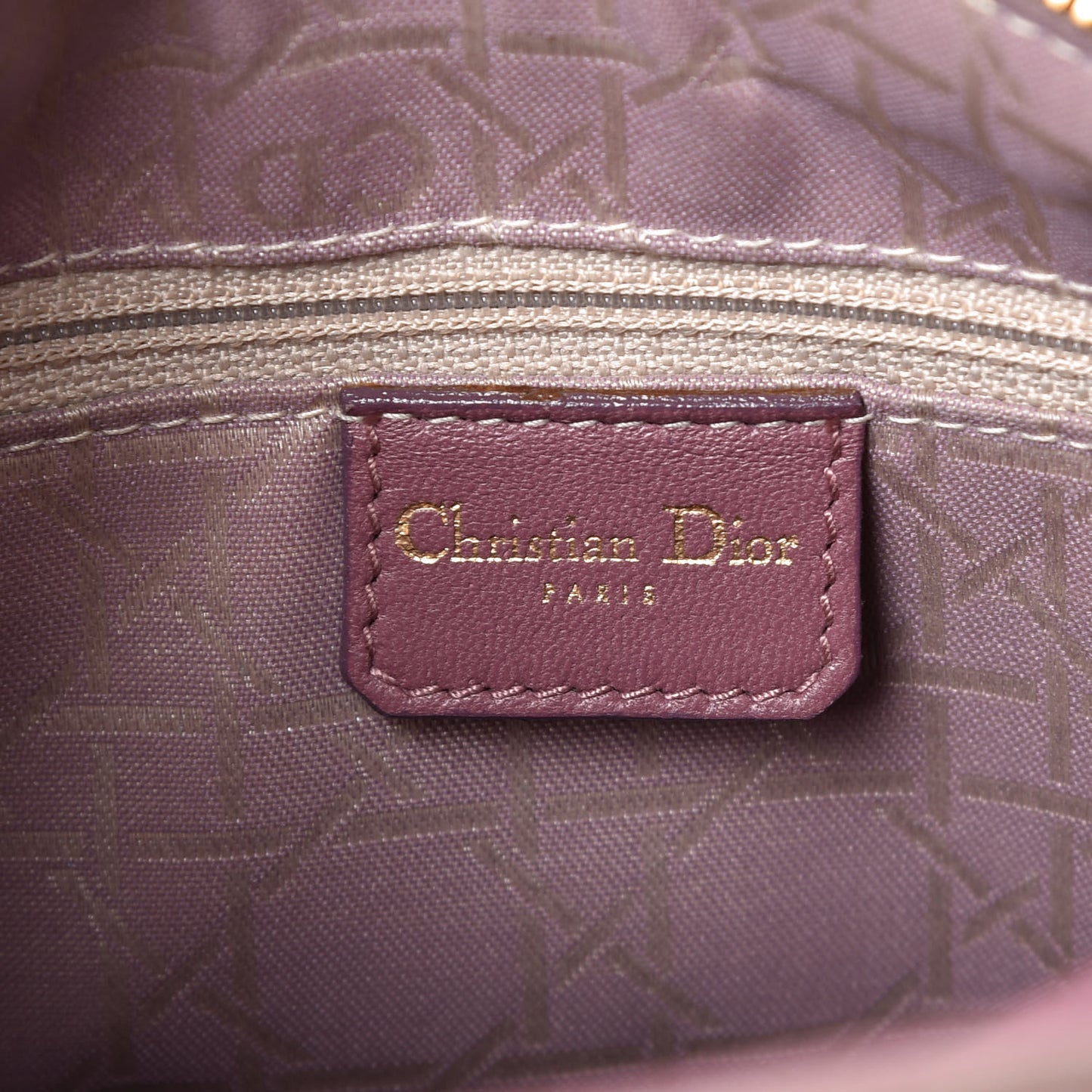 Suede Cannage Medium Lady Dior Pink