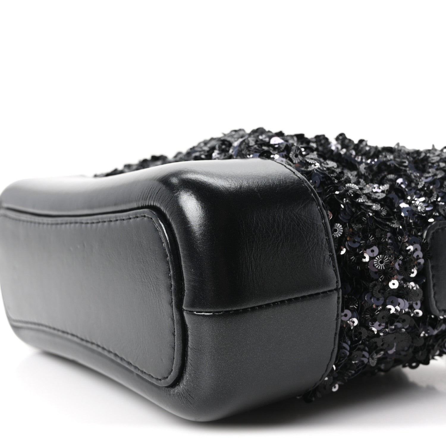 Chanel Sequin Calfskin Small Gabrielle Hobo Black Silver 10 of 10