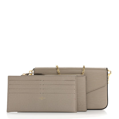 Louis Vuitton Epi Felicie Pochette Chain Wallet Galet 3 of 12