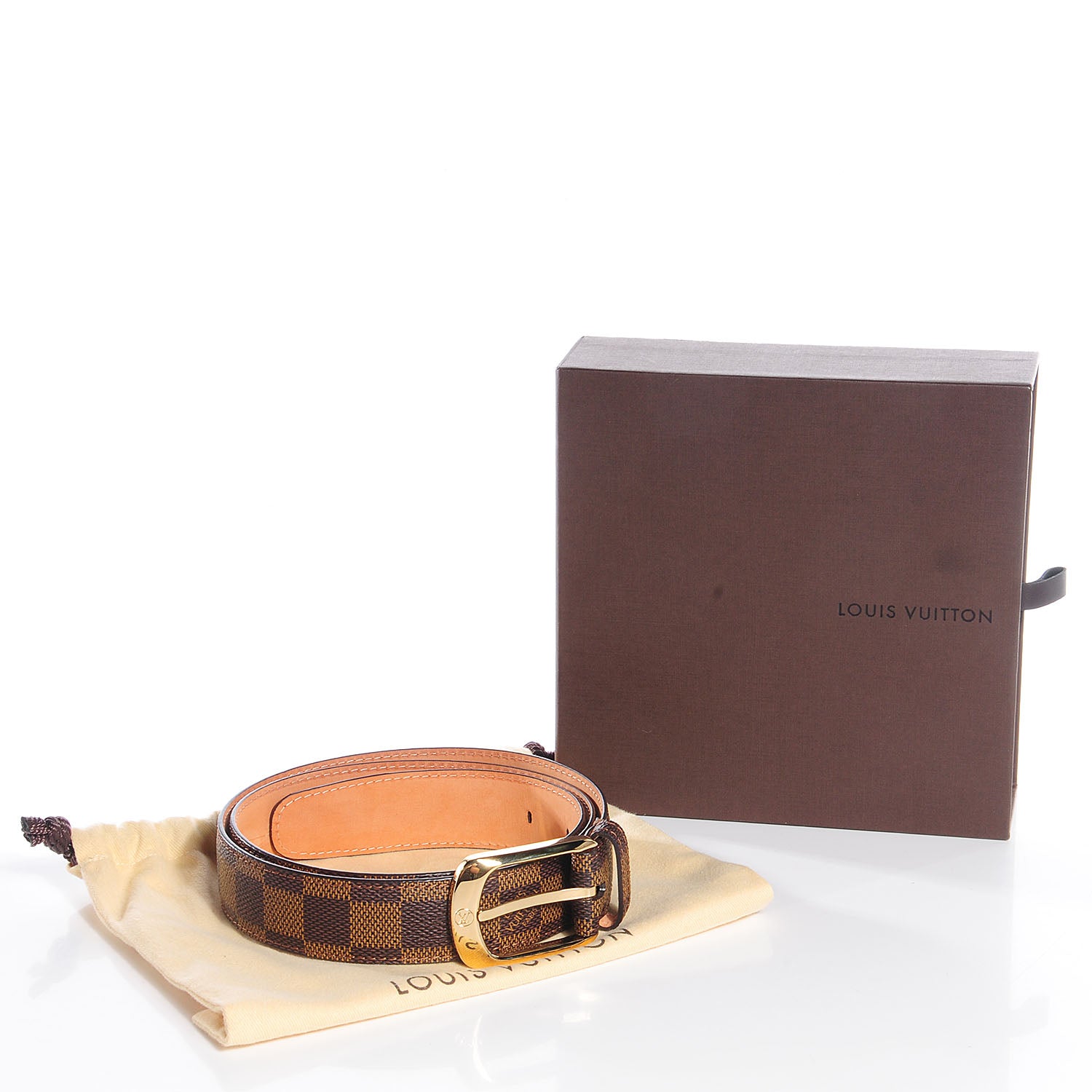 Louis Vuitton Damier Ebene Ellipse Belt 85 34 4 of 7
