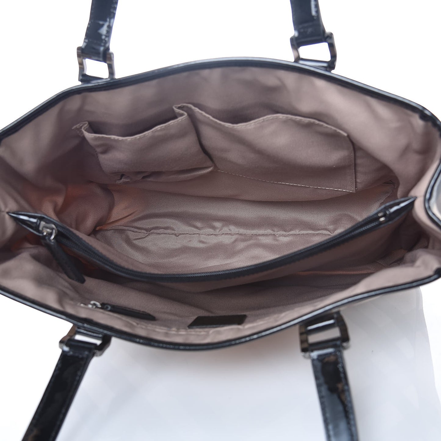 Patent Trim Nova Check Tote Black