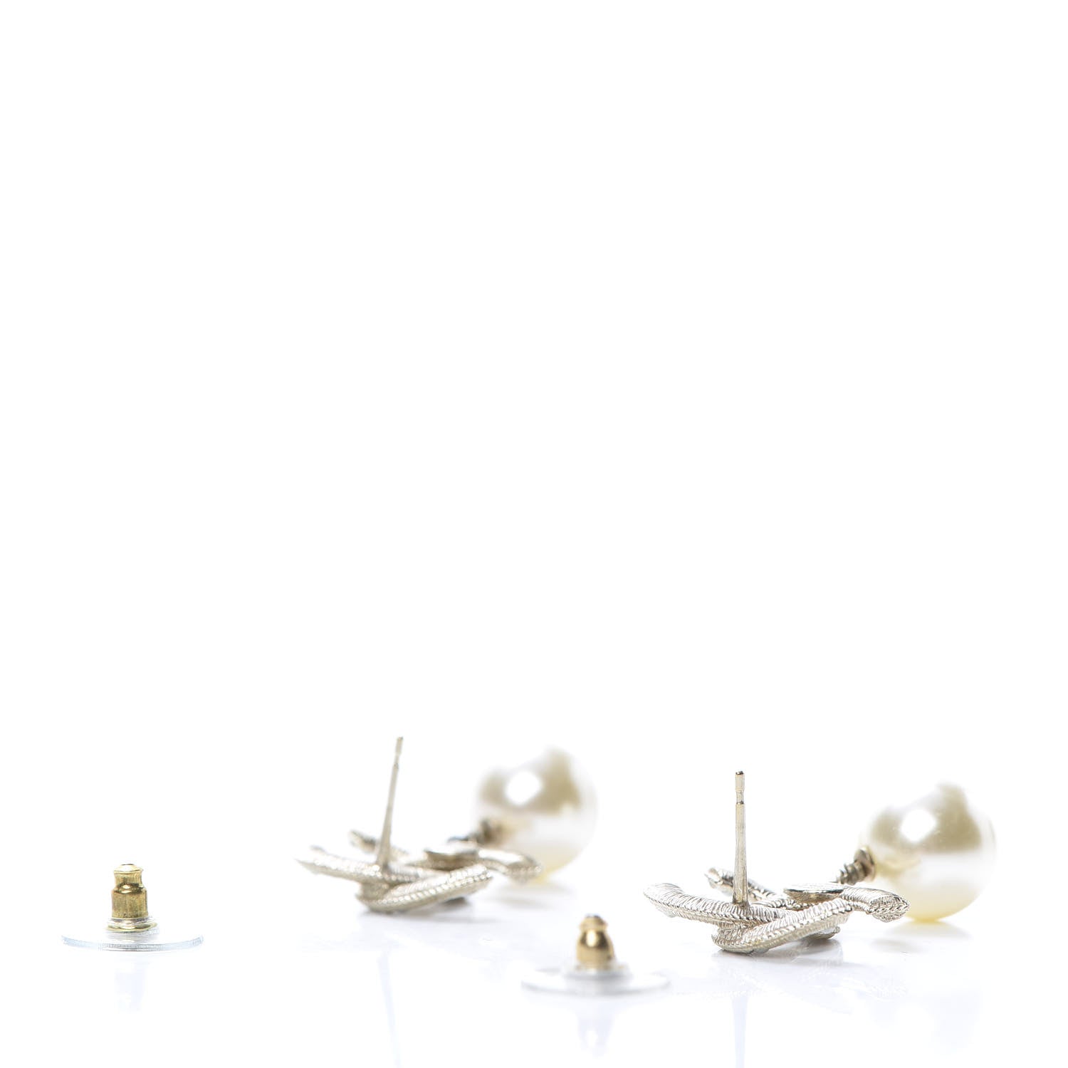 Chanel Pearl CC Drop Earrings Gold 3 of 4