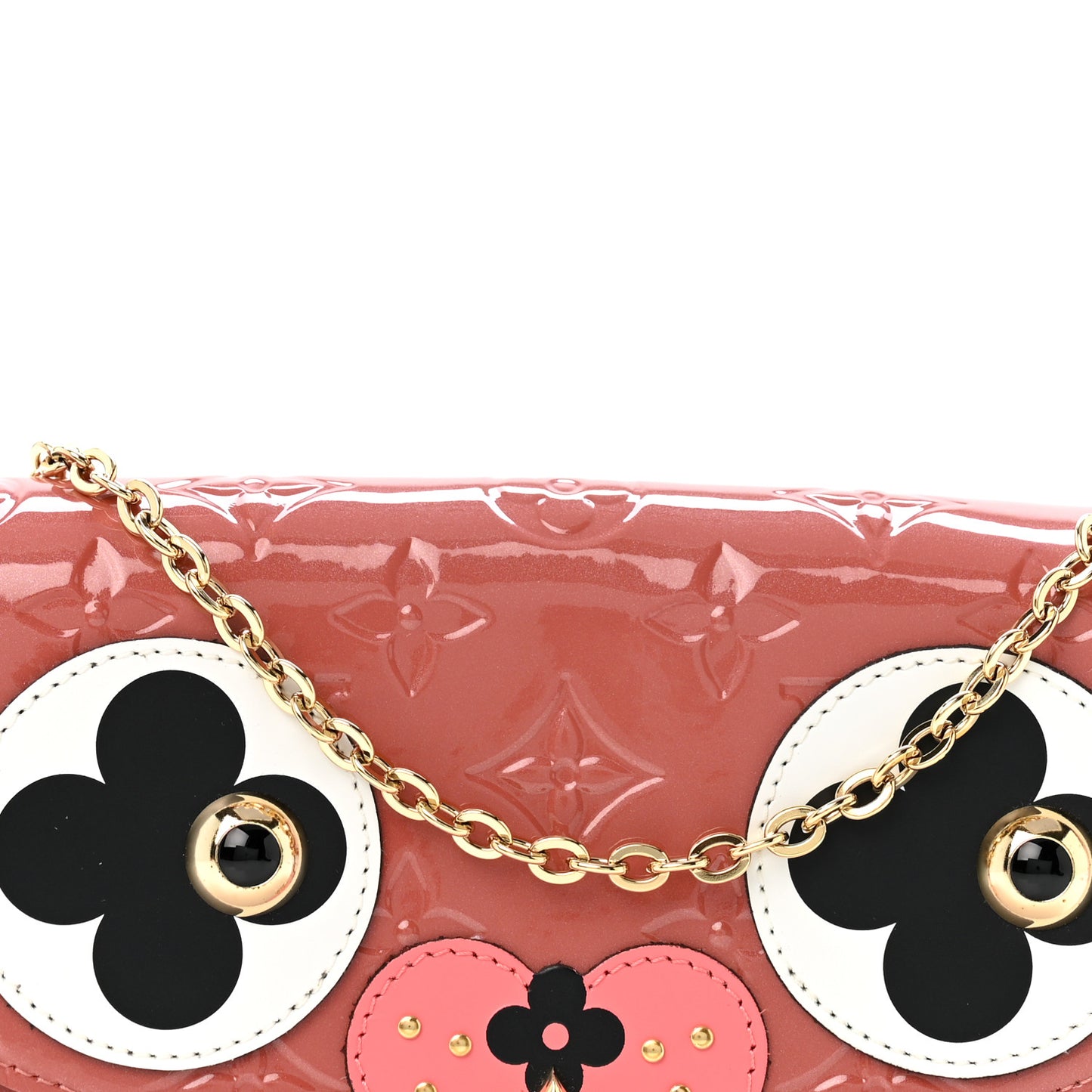 Vernis Valentine Dog Pochette Felicie Chain Wallet Pink