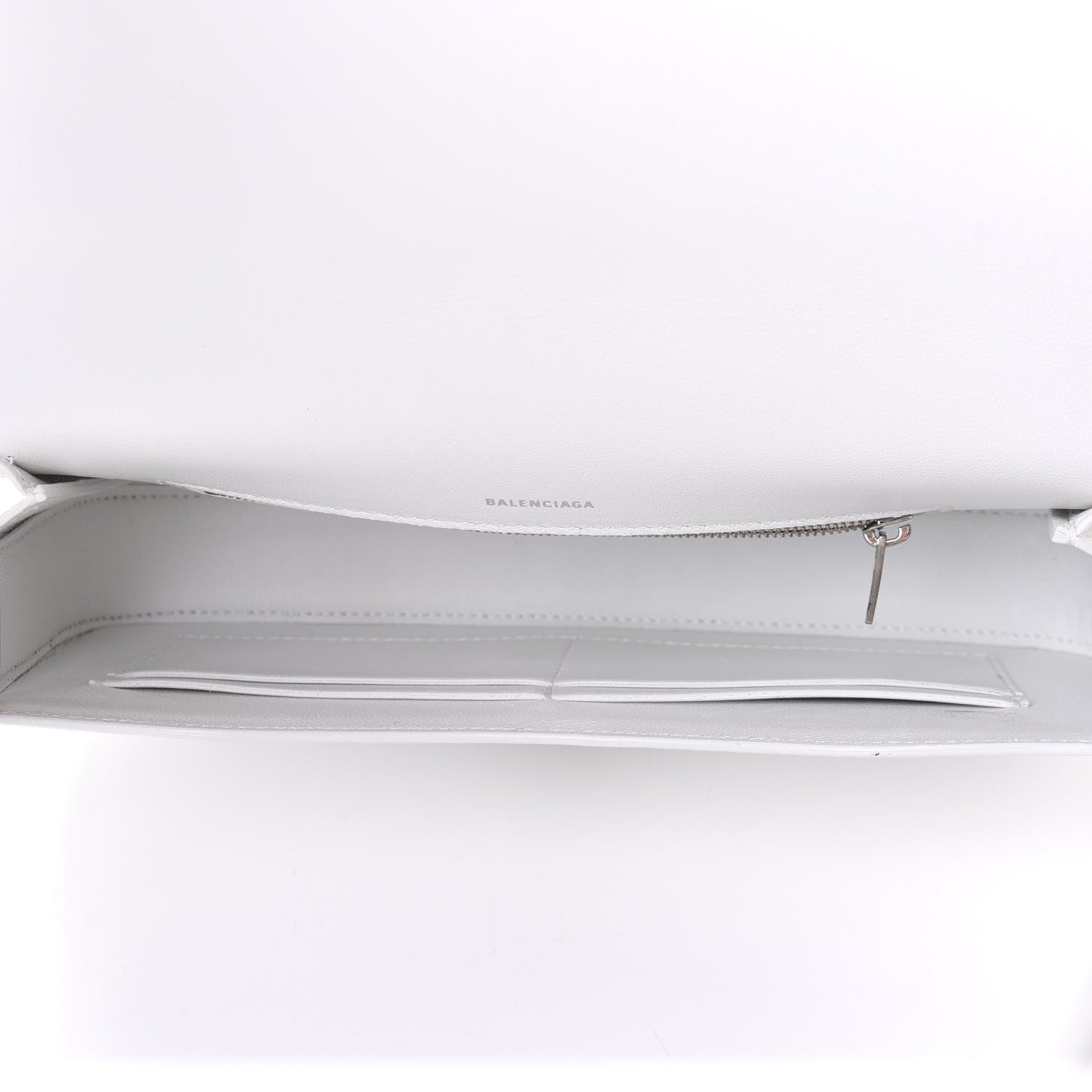 Balenciaga Patent Calfskin Lizard Embossed Ghost Sling Bag Optic White 4 of 5