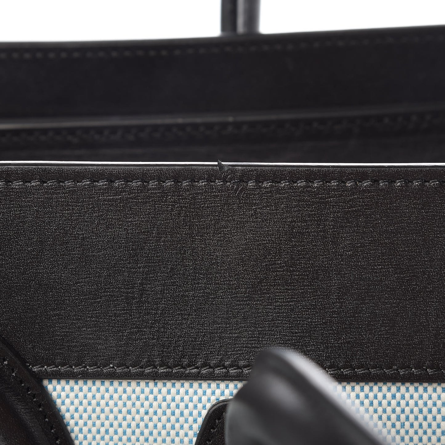Textile Smooth Calfskin Micro Bi-Color Luggage Blue