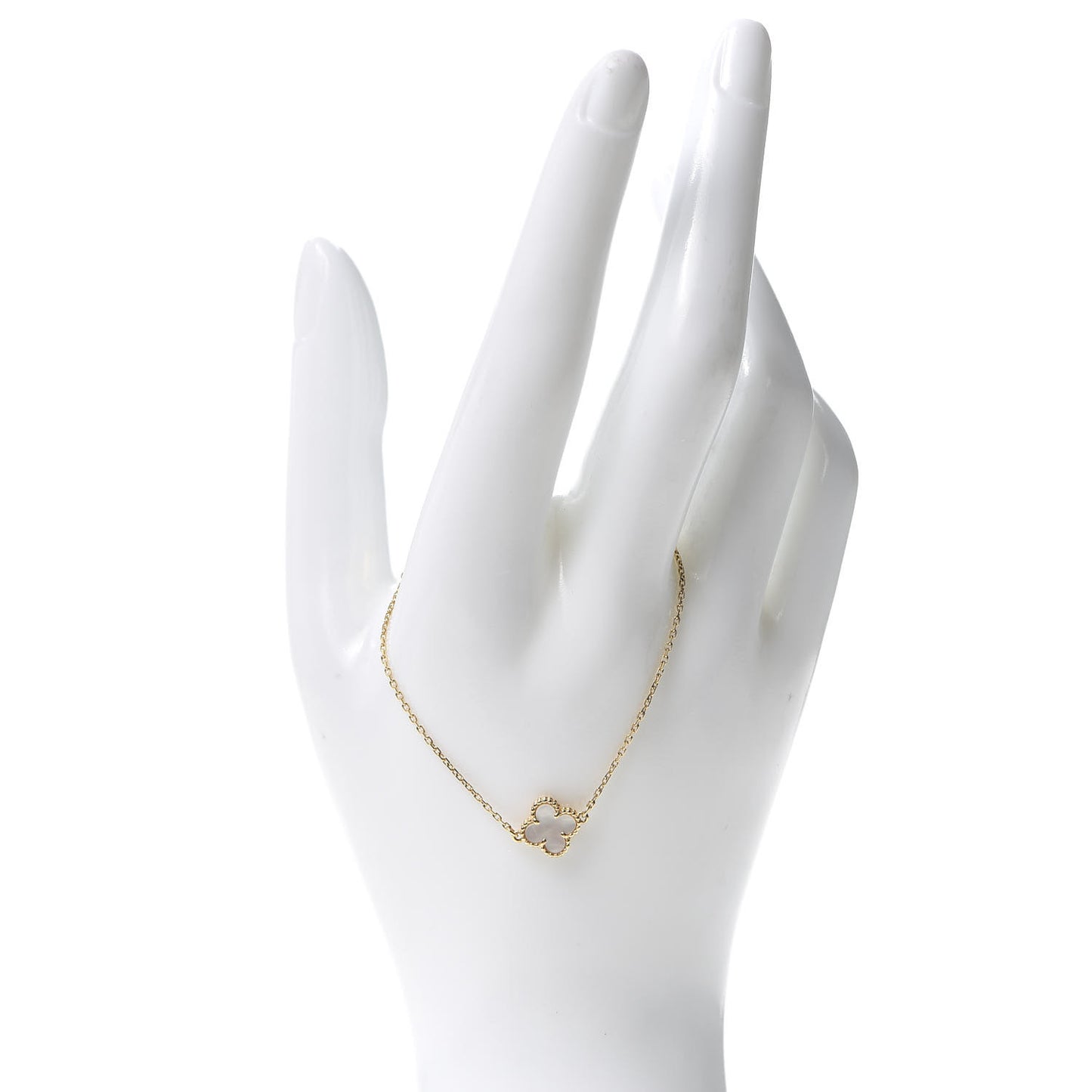 18K Yellow Gold Mother of Pearl Sweet Alhambra Bracelet