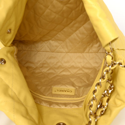 Chanel Shiny Caviar Quilted Small Chanel 22 Yellow 9 of 12