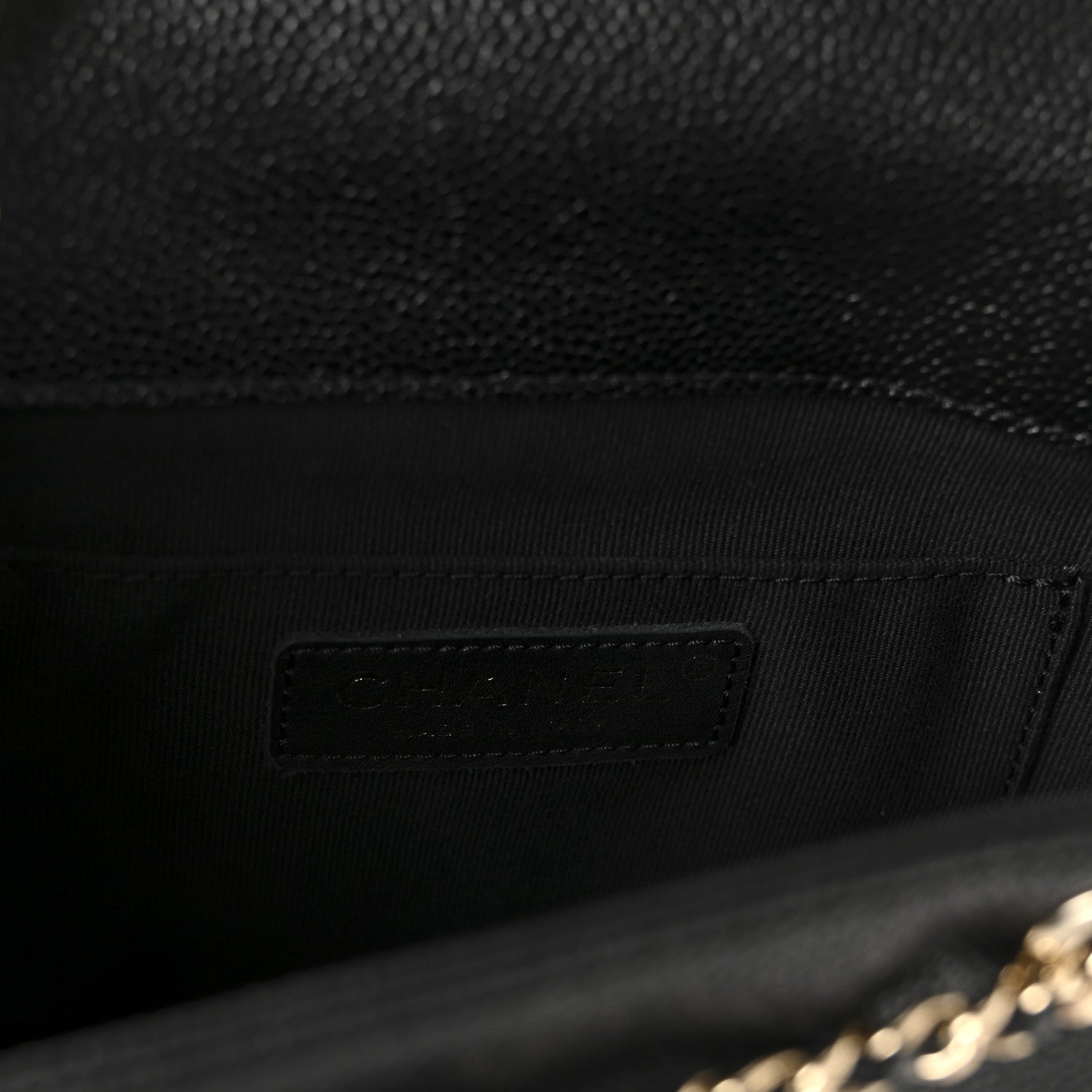 Chanel Shiny Caviar Quilted Medium Duma Pockets Drawstring Backpack Black 6 of 10