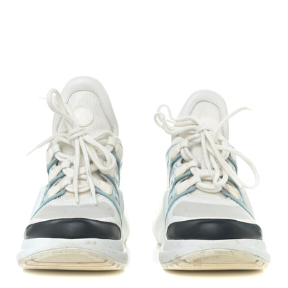 Louis Vuitton Calfskin Technical Nylon LV Archlight Sneakers 38.5 White Blue Gris 2 of 20