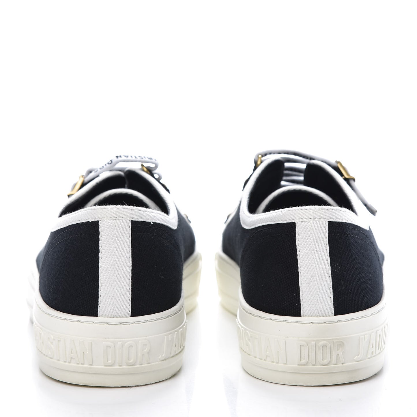 Canvas Walk'N'Dior Low Top Sneakers 37.5 Black
