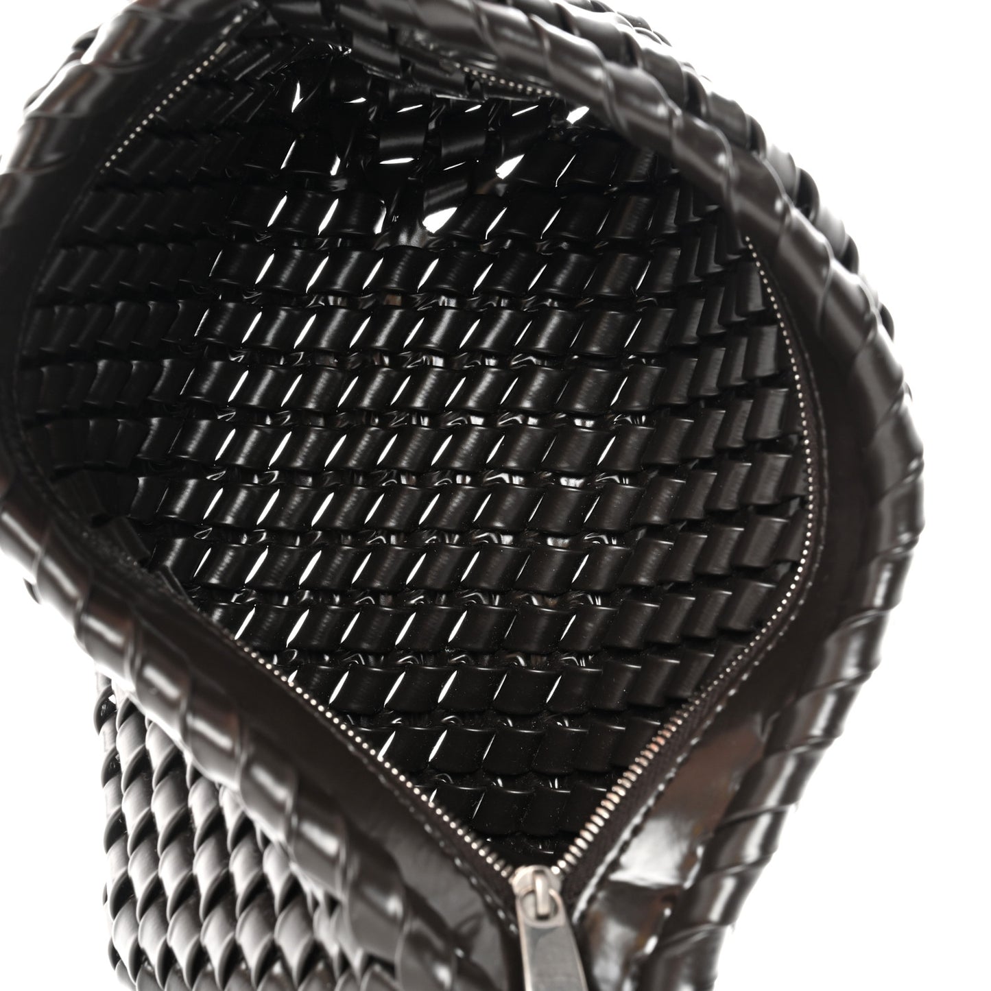 Nappa Intrecciato Slanted Clutch Fondant