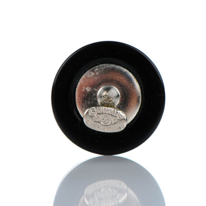Chanel Resin Abalone CC Stud Earrings Black 4 of 5