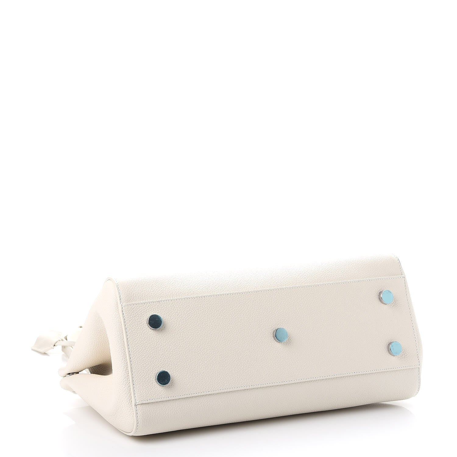 Saint Laurent Grained Calfskin Small Rive Gauche White 5 of 8