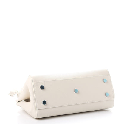 Saint Laurent Grained Calfskin Small Rive Gauche White 5 of 8