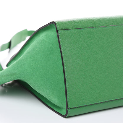Celine Drummed Calfskin Suede Small Trapeze Mint 7 of 15