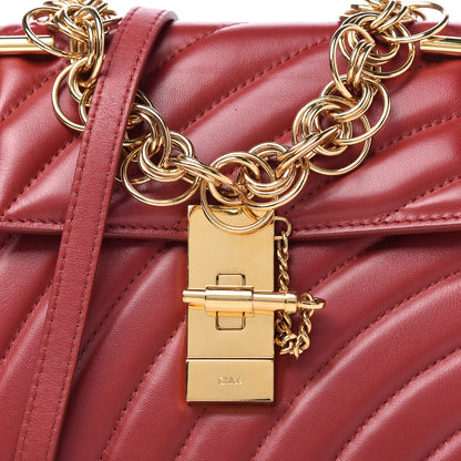 Chloe Calfskin Quilted Mini Drew Bijou Shoulder Bag Dahlia Red 10 of 10