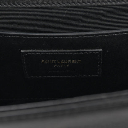 Saint Laurent Smooth Calfskin Medium Braided Monogram Kate Satchel Black 6 of 11