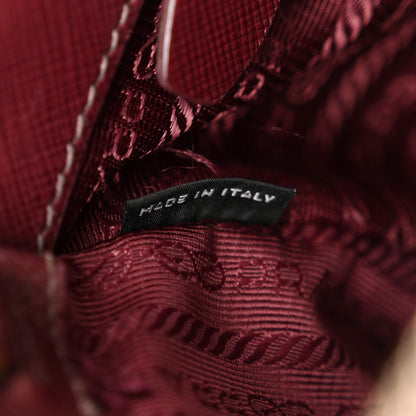 Prada Saffiano Vernice Medium Galleria Double Zip Cerise 9 of 25