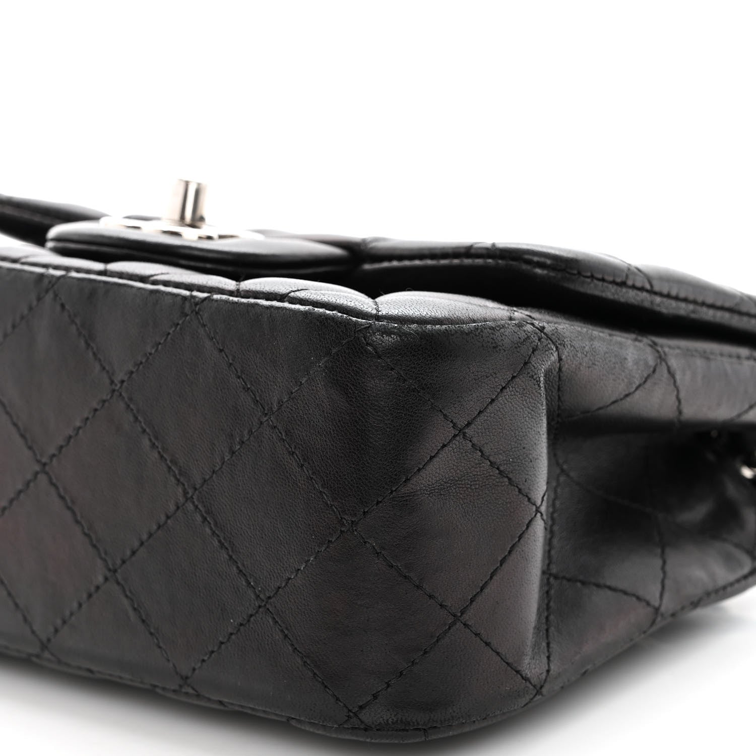 Chanel Lambskin Quilted Mini Square Flap Black 9 of 10