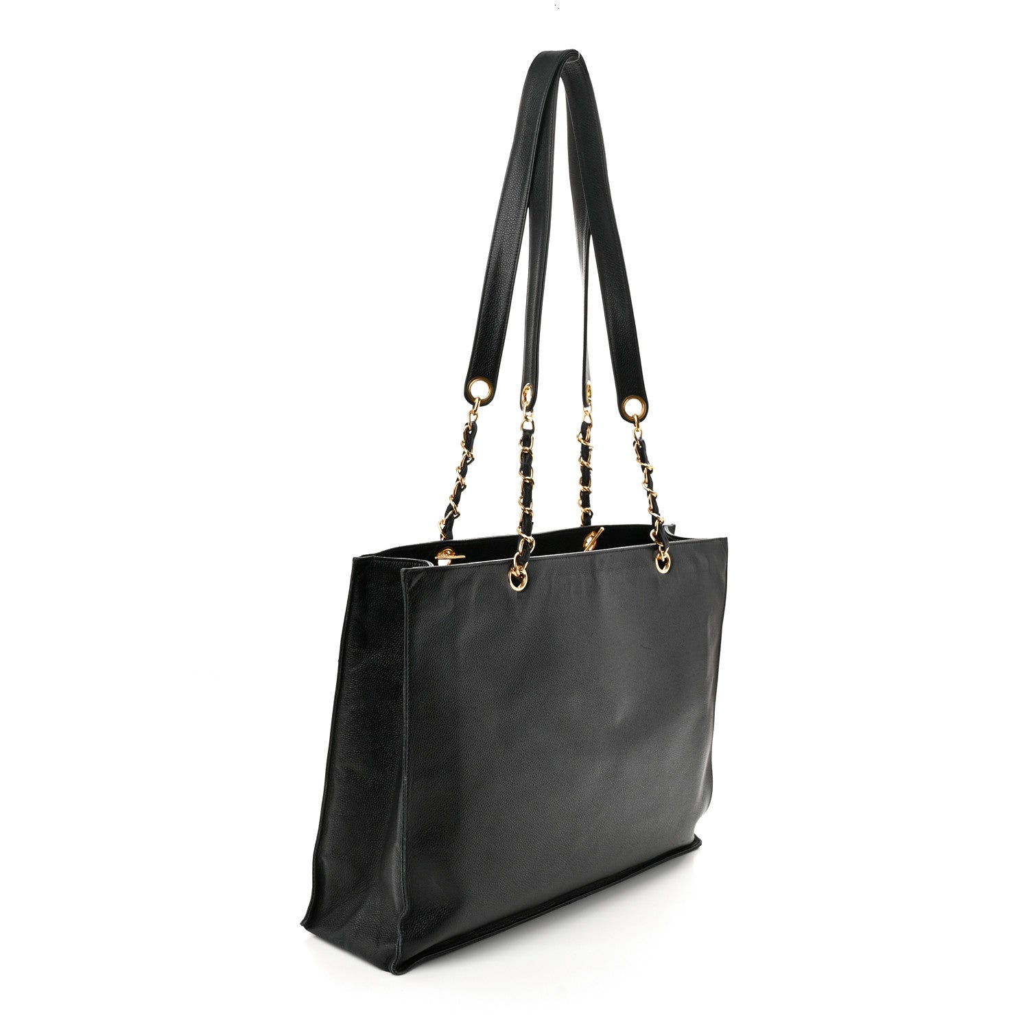 Chanel Caviar CC Shopper Tote Black 3 of 12