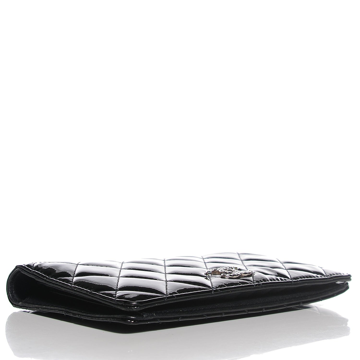 Chanel Patent Quilted Brilliant Yen Wallet Black 4 of 9