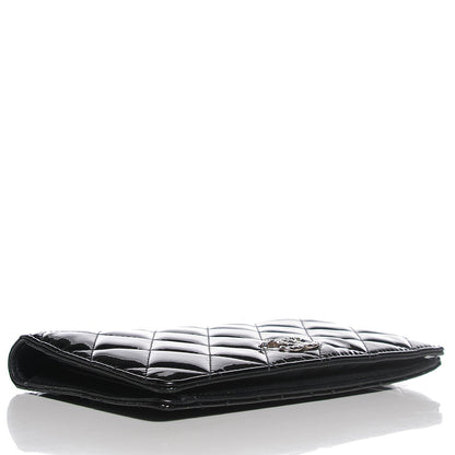 Chanel Patent Quilted Brilliant Yen Wallet Black 4 of 9