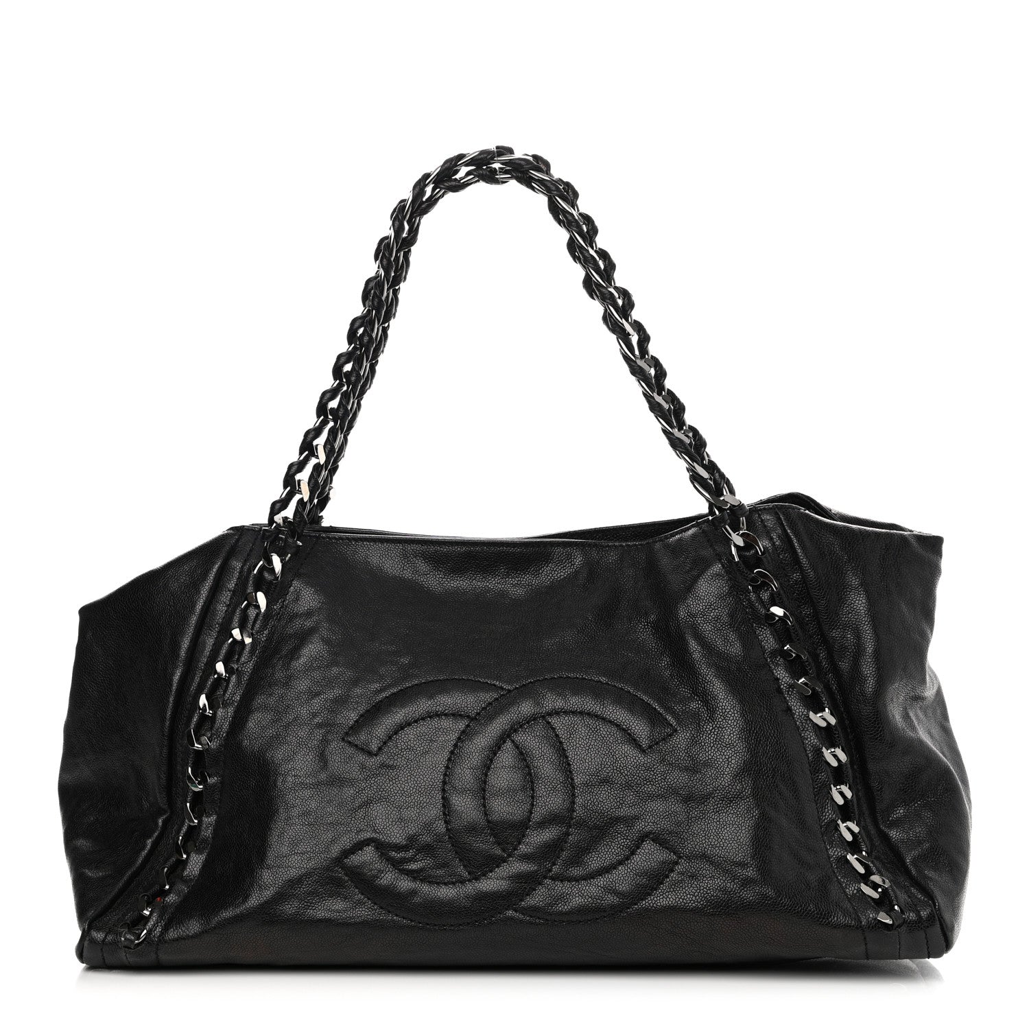 Chanel Glazed Caviar East West Modern Chain Tote Black 1 of 11