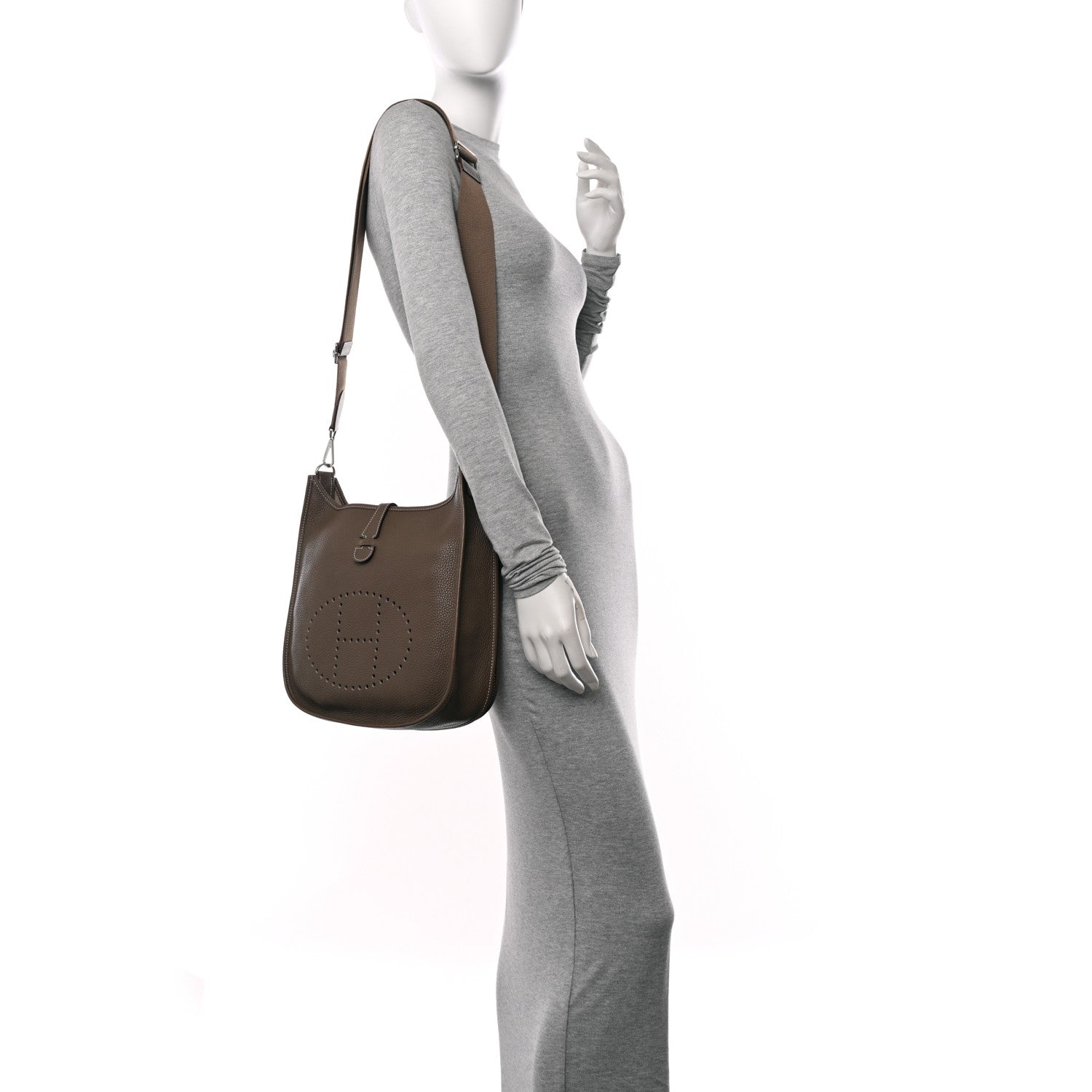 Hermes Taurillon Clemence Evelyne III PM Etoupe 2 of 10