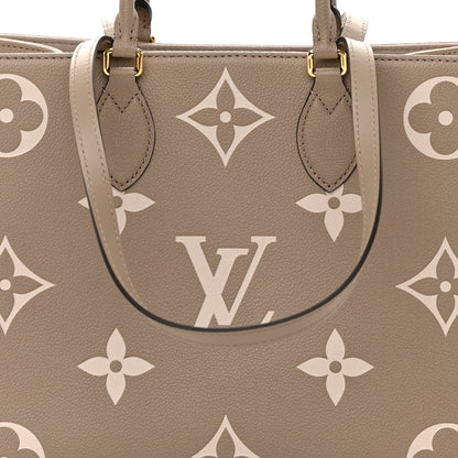 Louis Vuitton Empreinte Monogram Giant Onthego MM Tourterelle Creme 8 of 9