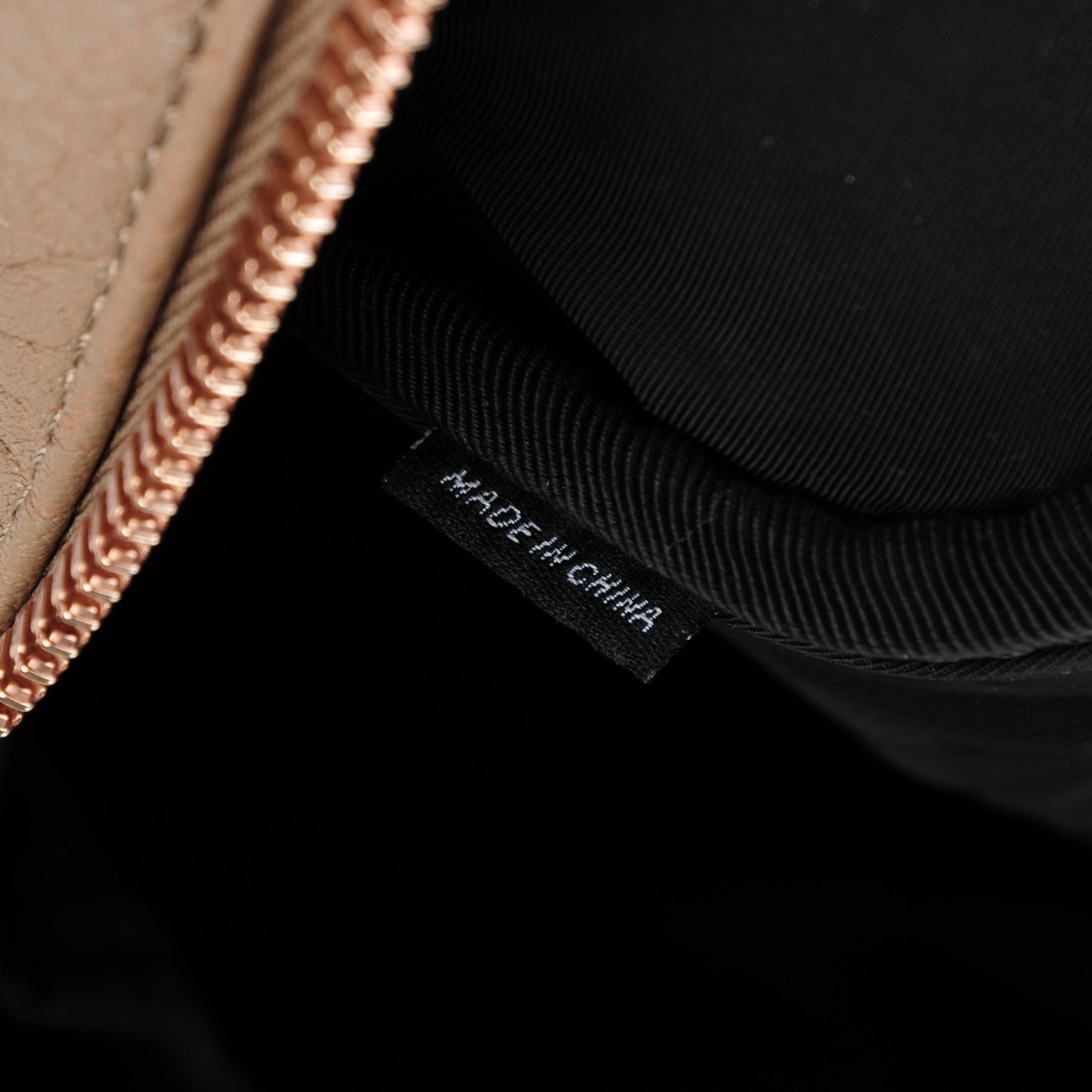Pebbled Lambskin Rockie Latte Rose Gold Hardware