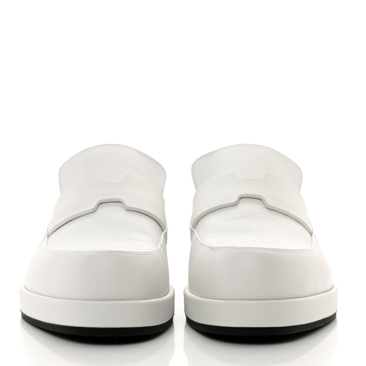 Calfskin Womens Gatsby Loafers 38 White